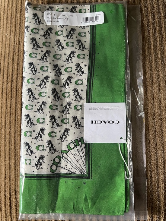 Coach Accessories - Coach Dino Print Bandana NWT in packaging